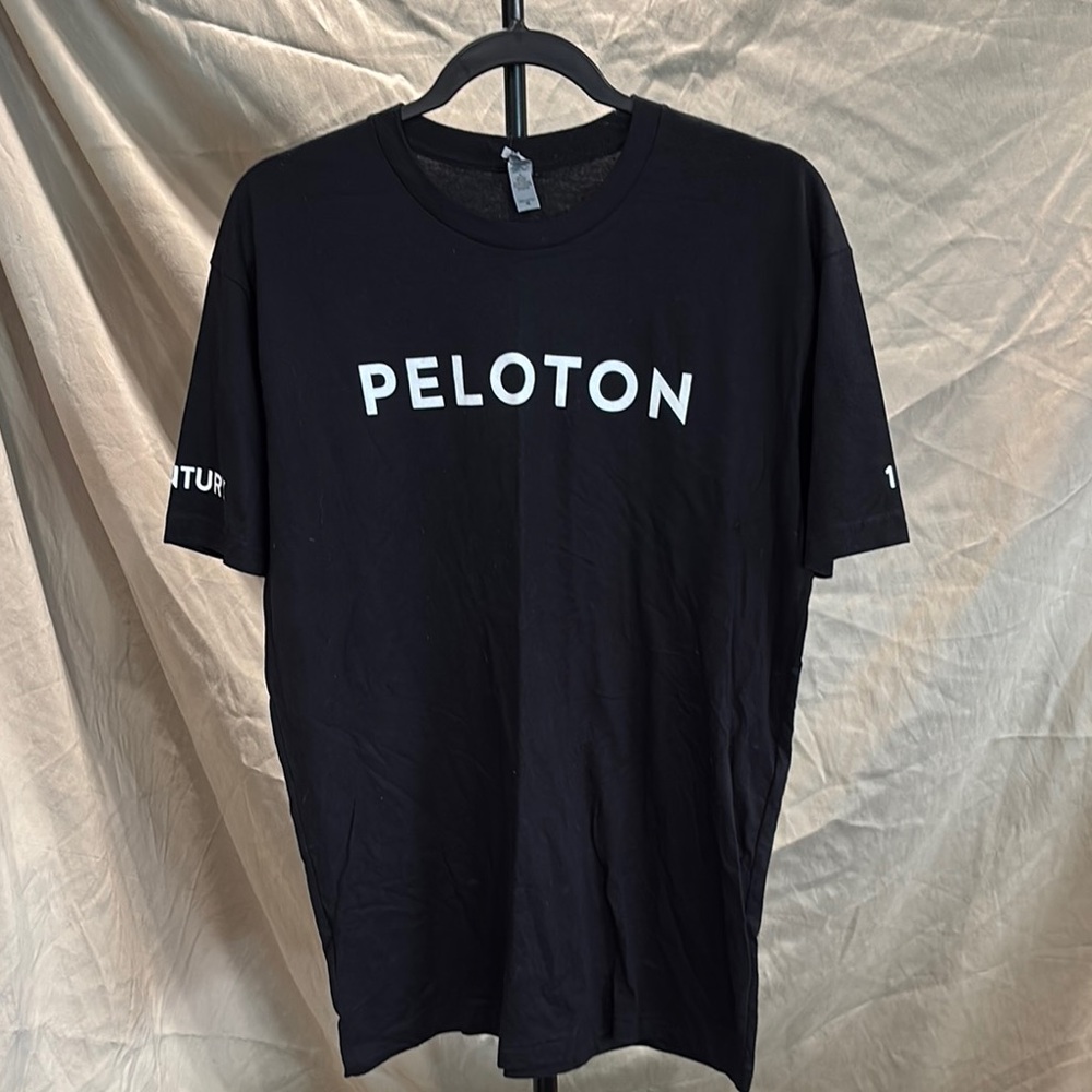 Peloton Black Short Sleeve Tee with Bold Branding